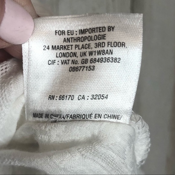 ANTHRO Postmark Londra Layered Tunic White XS - Picture 8 of 12